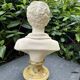Alabaster bust of a woman signed Arnaldo Giannelli.