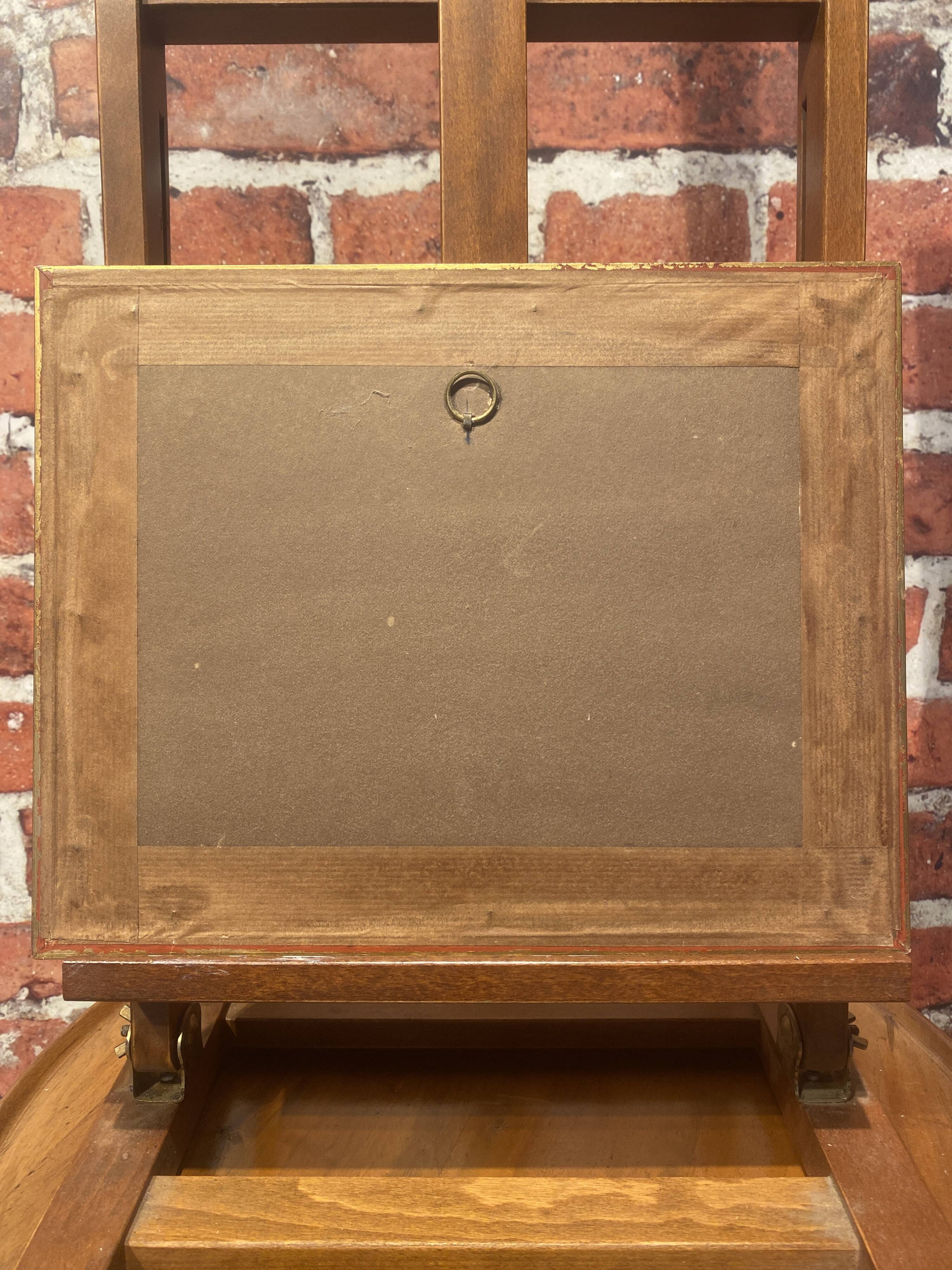 Painting on framed paper