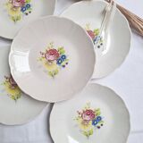 Vintage floral soup plates