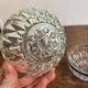 Pair of Cup Bowls Ramekin Silver-Plated Italy Cut Glass