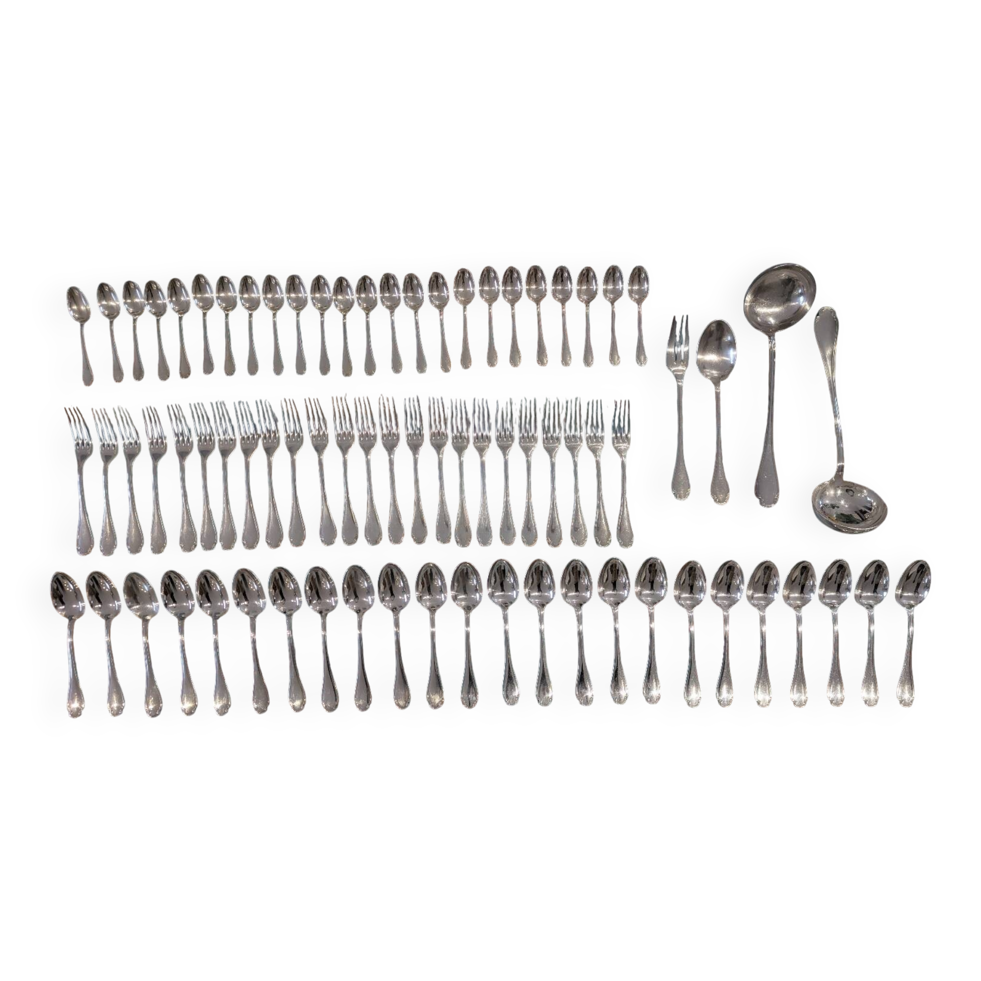 Christofle cutlery set 72 pieces silver-plated metal