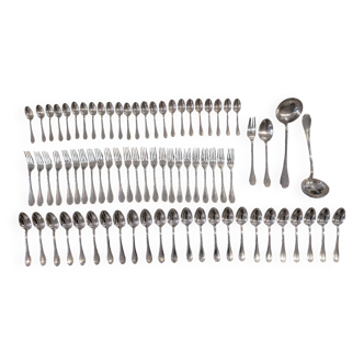 Christofle cutlery set 72 pieces silver-plated metal