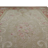 Handmade Vintage Needlepoint Rug Aubusson Tapestry - 122x186cm