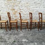 Set of 15 straw chairs