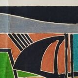 Gouache on paper signed mid-20th century boats port 1959