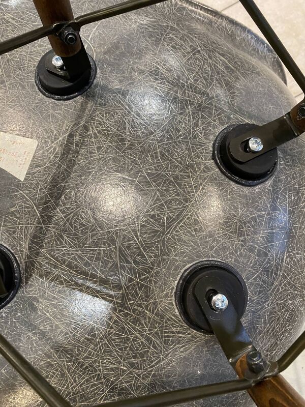 Chaise dsw fibre elephant grey gris dowel noyer eames herman miller vintage