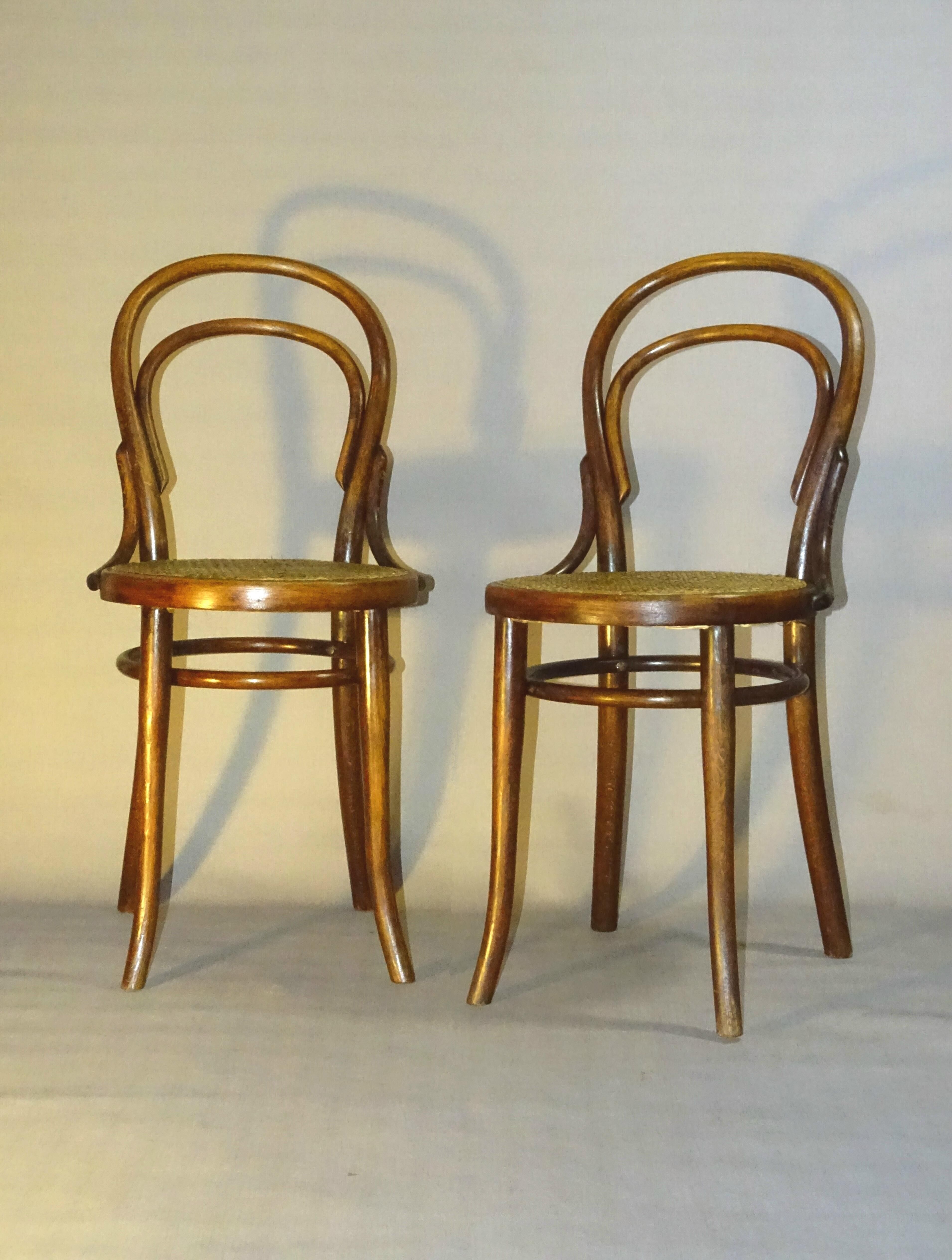 2 chairs Thonet n°14 1/2 canned, circa 1914