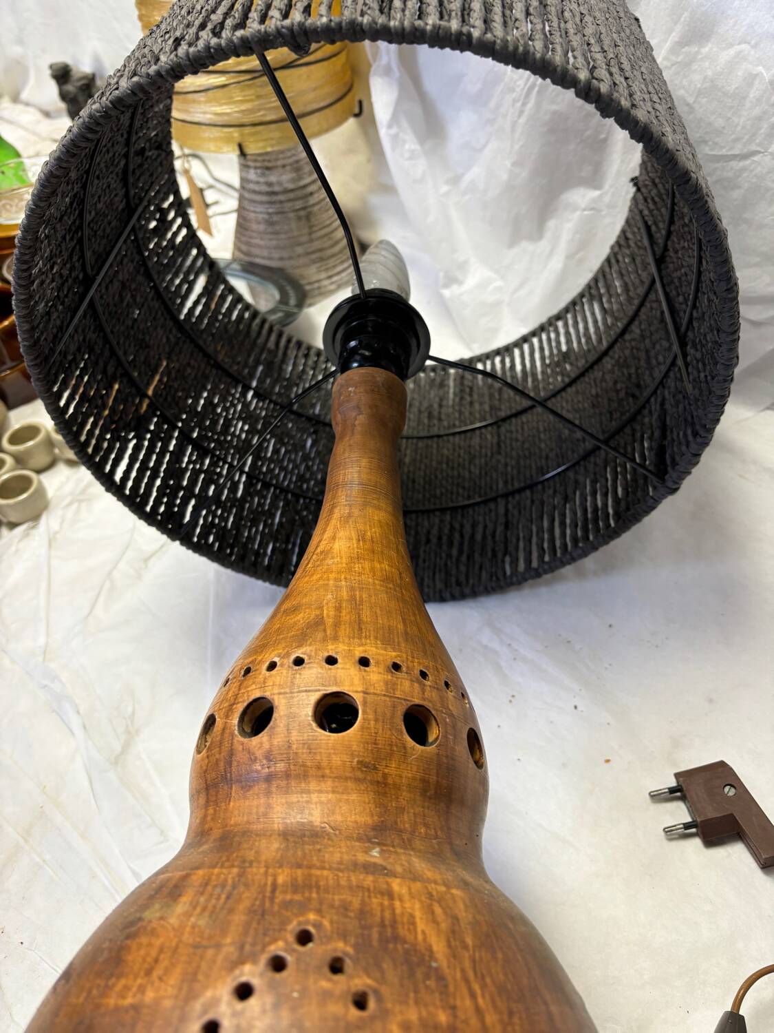 Vintage terracotta lamp