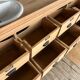 Furniture with 2 basins in raw wood