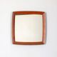 Vintage square mirror 60s in Teak Danish Design