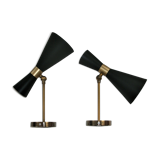 Paire d'appliques diabolo