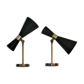 Paire d'appliques diabolo