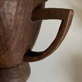 Midcentury Cubist XXXL Cup in West African Monoxyl Wood