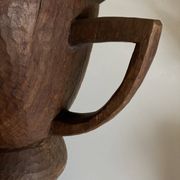 Midcentury Cubist XXXL Cup in West African Monoxyl Wood