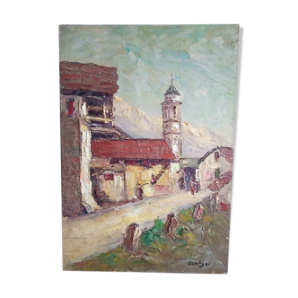 Osietzki - huile sur panneau - 33 x 23 cm