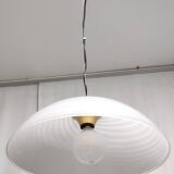 Suspension réglable en verre de Murano blanc et laiton brossé par VeArt