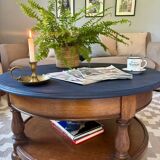 Table basse ronde en bois massif