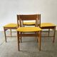 Set of 4 Edmund Homa GFM Polish Mid Century Teak Dining Chairs 1960s
