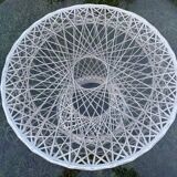 Russell Woodward garden table, fibreglass woven.