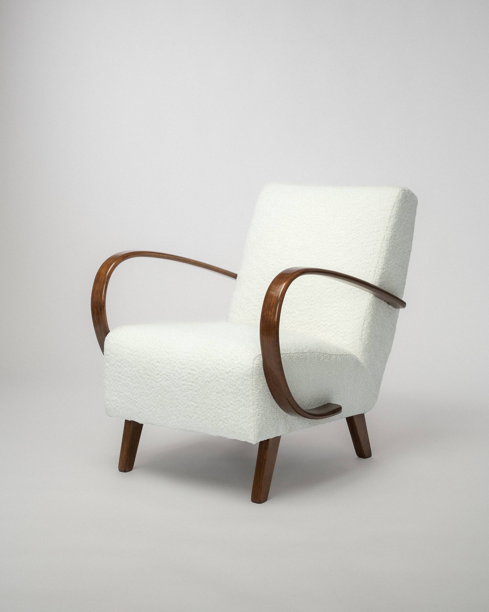 Paire de fauteuils de Jindřich Halabala, fauteuils de salon tchèques du milieu du siècle