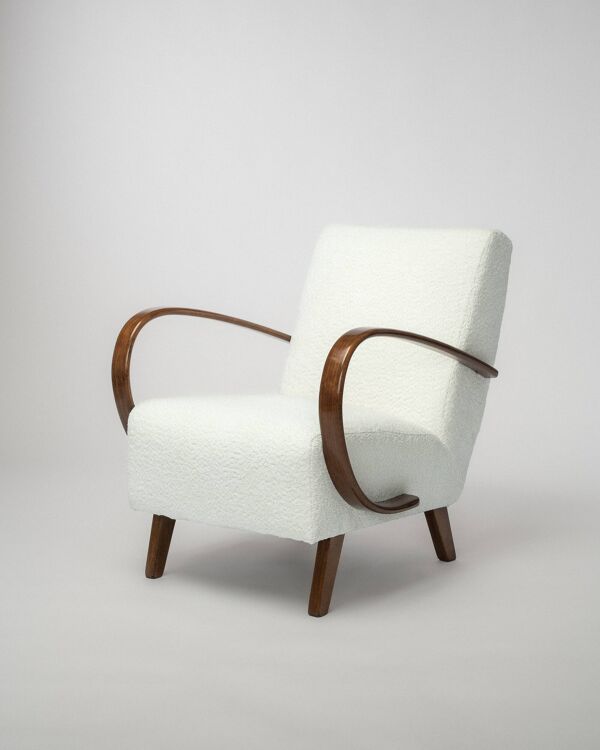 Paire de fauteuils de Jindřich Halabala, fauteuils de salon tchèques du milieu du siècle