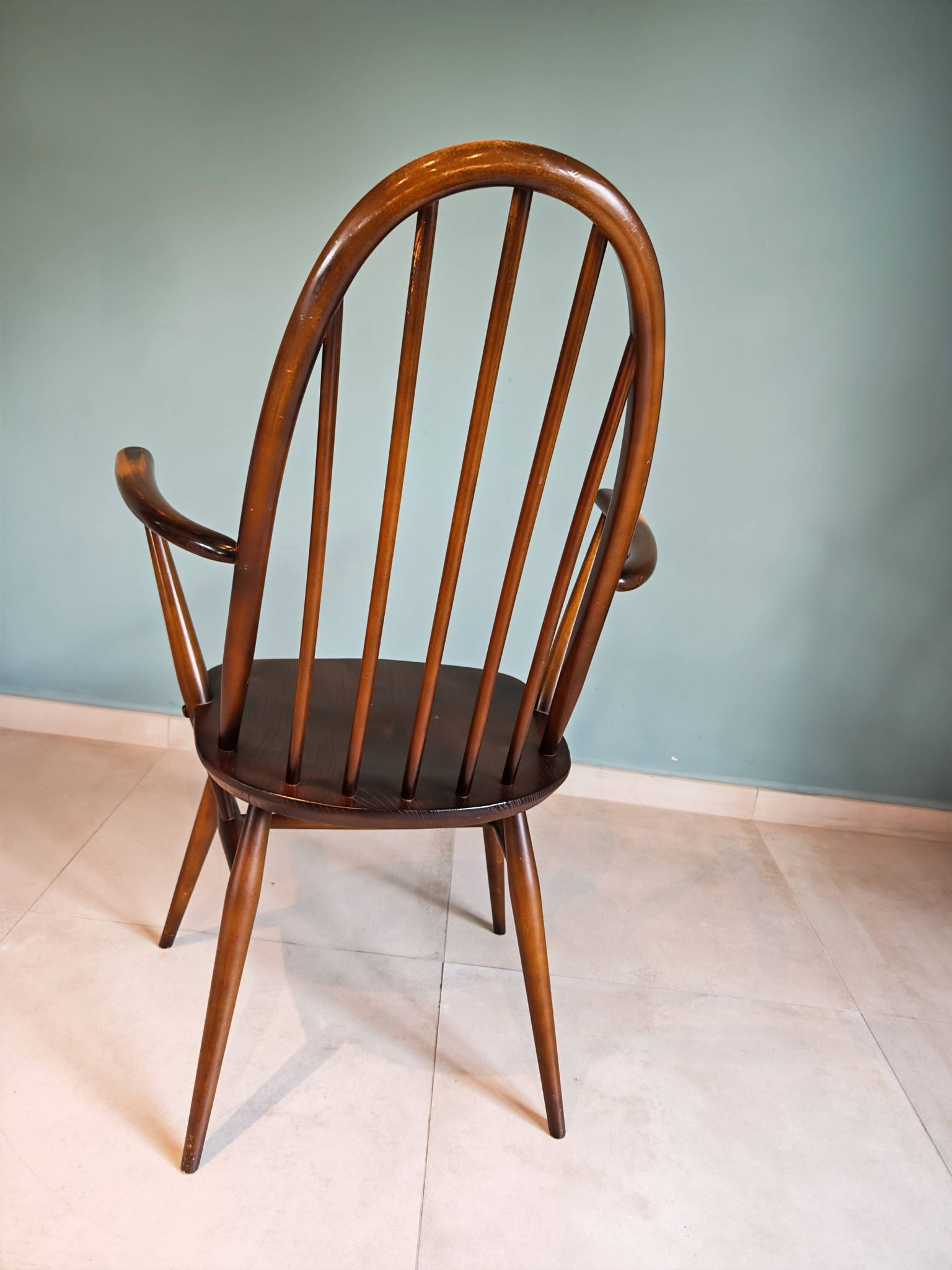Chair & Armchair Set with Slats 1960 — Attributed to Ercol Goldsmith (St