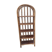 Vintage rattan bookcase
