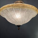 Plafonnier en verre de Murano, années 1980