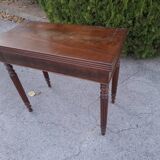 19th century mahogany games table, console