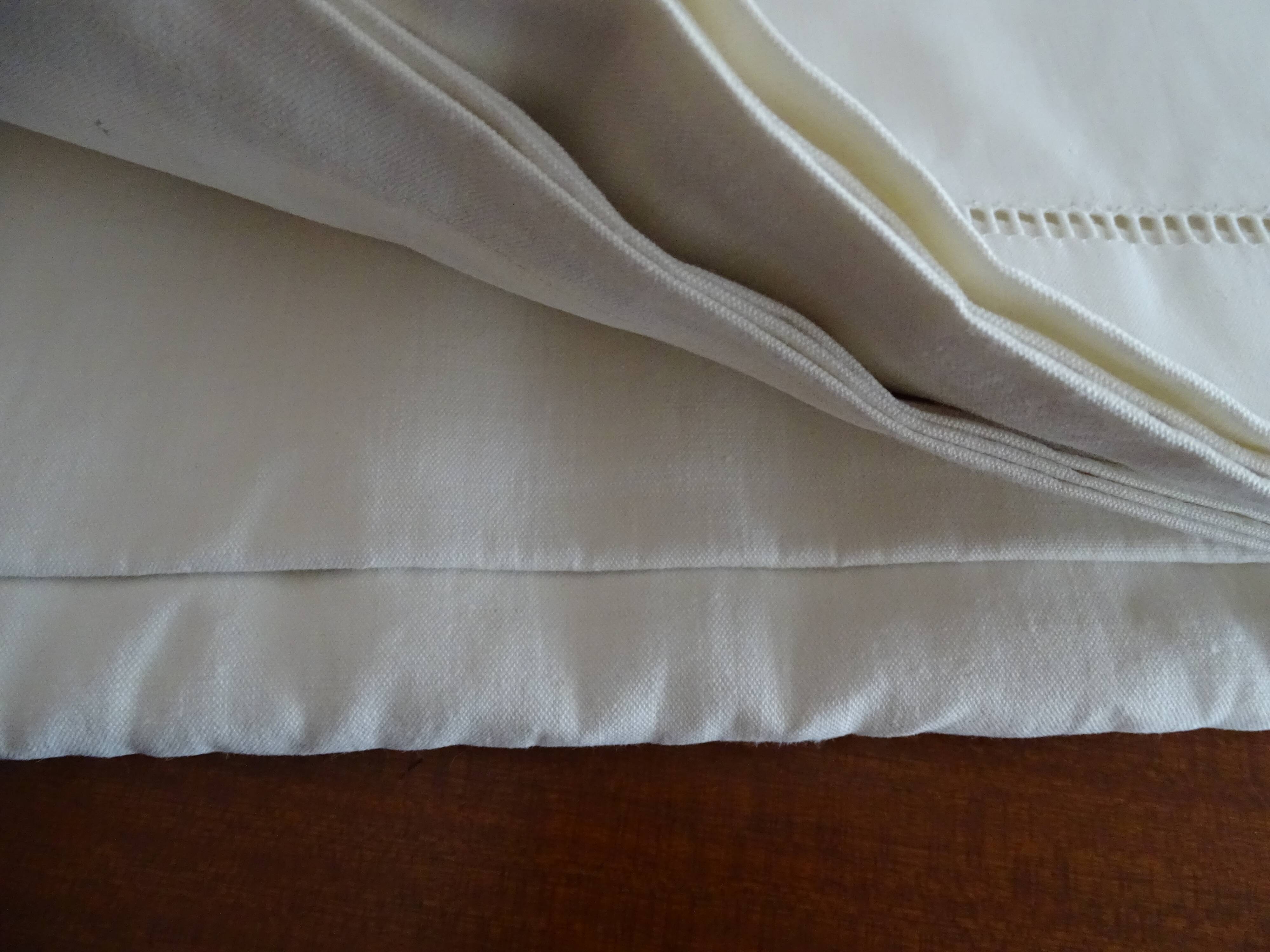 Openwork flat sheet Blue flower cotton mixed-race weft linen 325 x 220 new