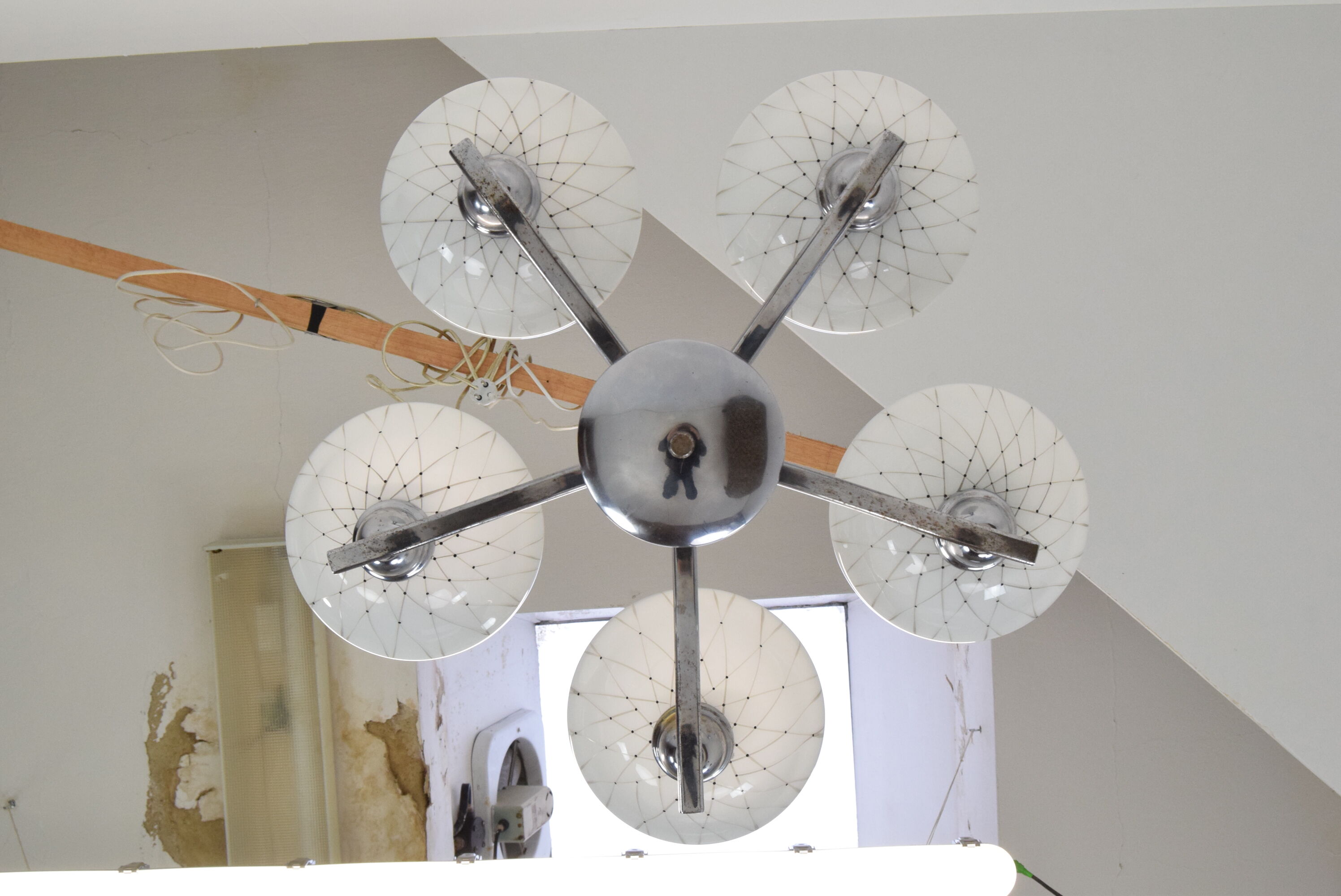 Mid-century Chandelier by company Drukov,1960's.