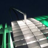 Titania Terra floor lamp, postmodern Italian design by Alberto Meda and Paolo Rizzatto for Luceplan.