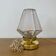Lampe à poser globe vintage art déco blanc et doré