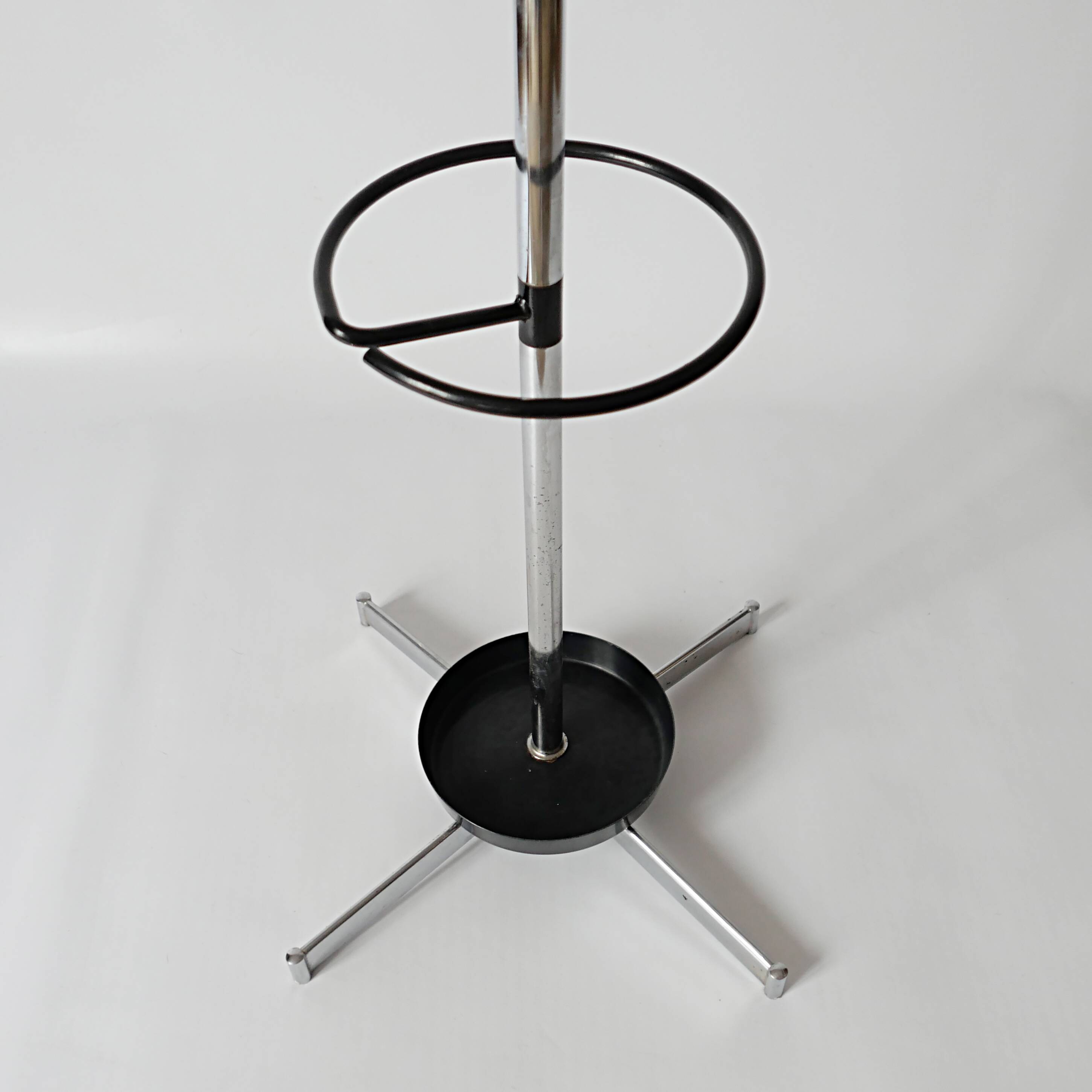 Vintage design coat rack from the 70s 1970s 1980s chrome metal