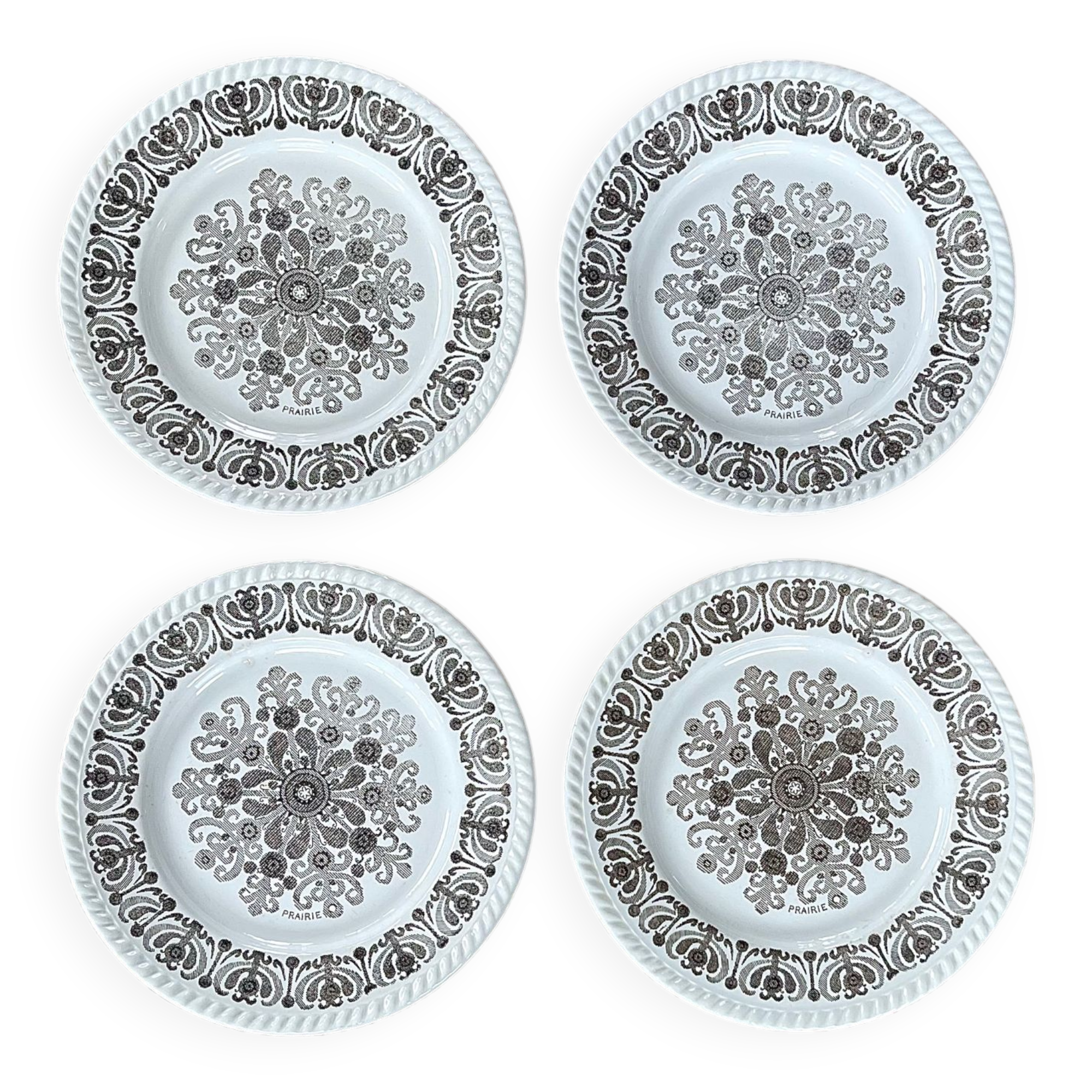 Set of 4 flat plates