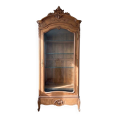 Authentic library in solid brown wood