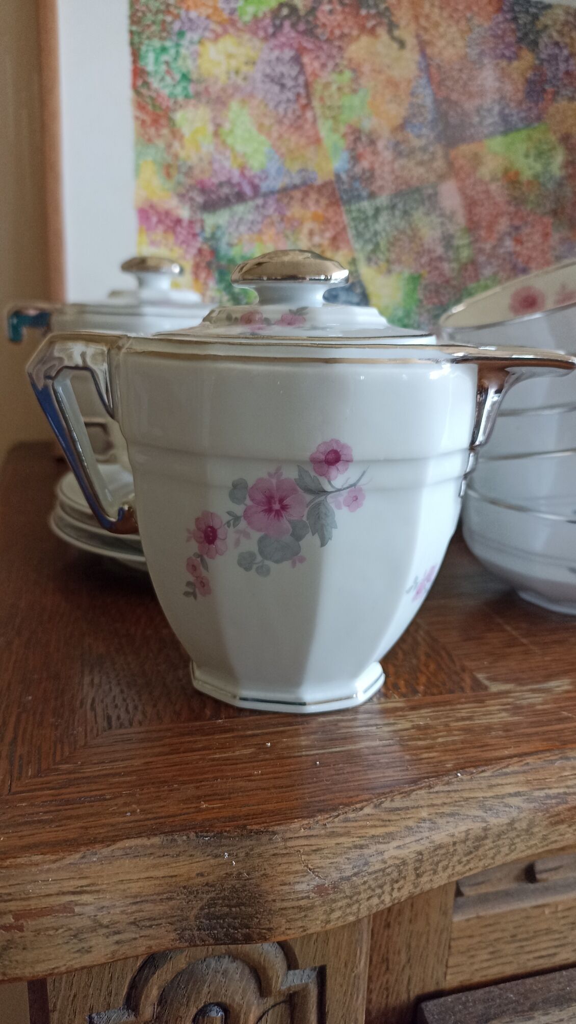 Tea set part by André Giraud - Limoges porcelain