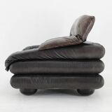 1970s Wiener Werkstätte Brutalist Letaher Adjustable Armchair