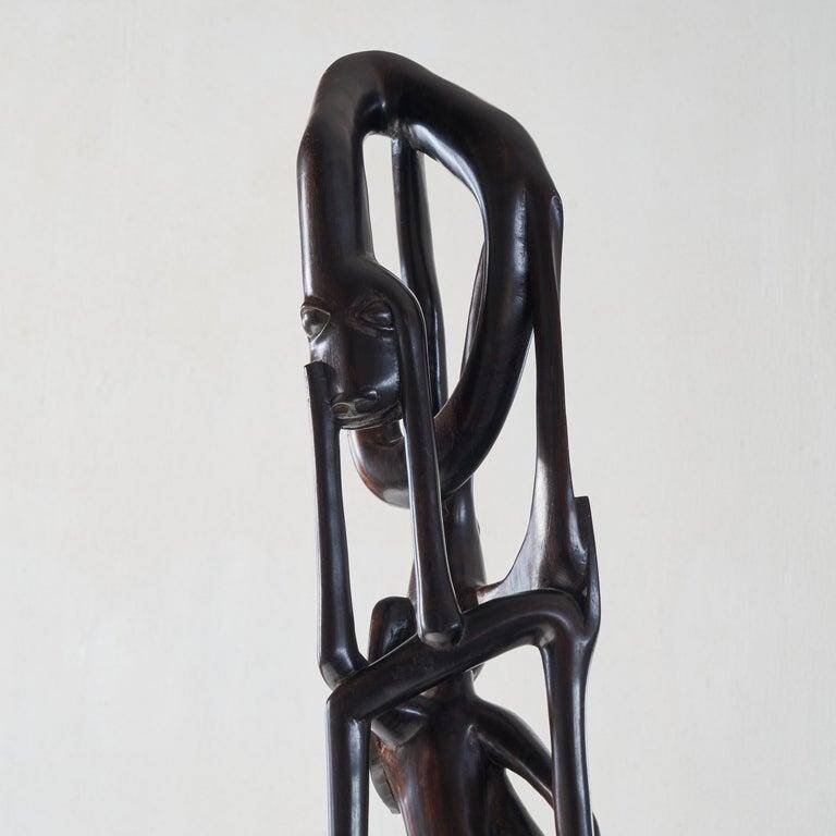 Modernist anthropomorphic sculpture Makonde 1950
