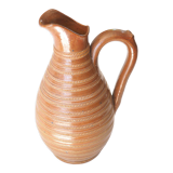 Striped stoneware pitcher