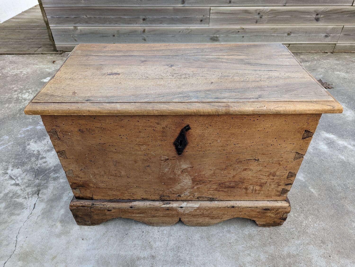 Rustic solid oak storage chest