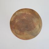 Brown ceramic tube vase signed Roger Jacques under the base