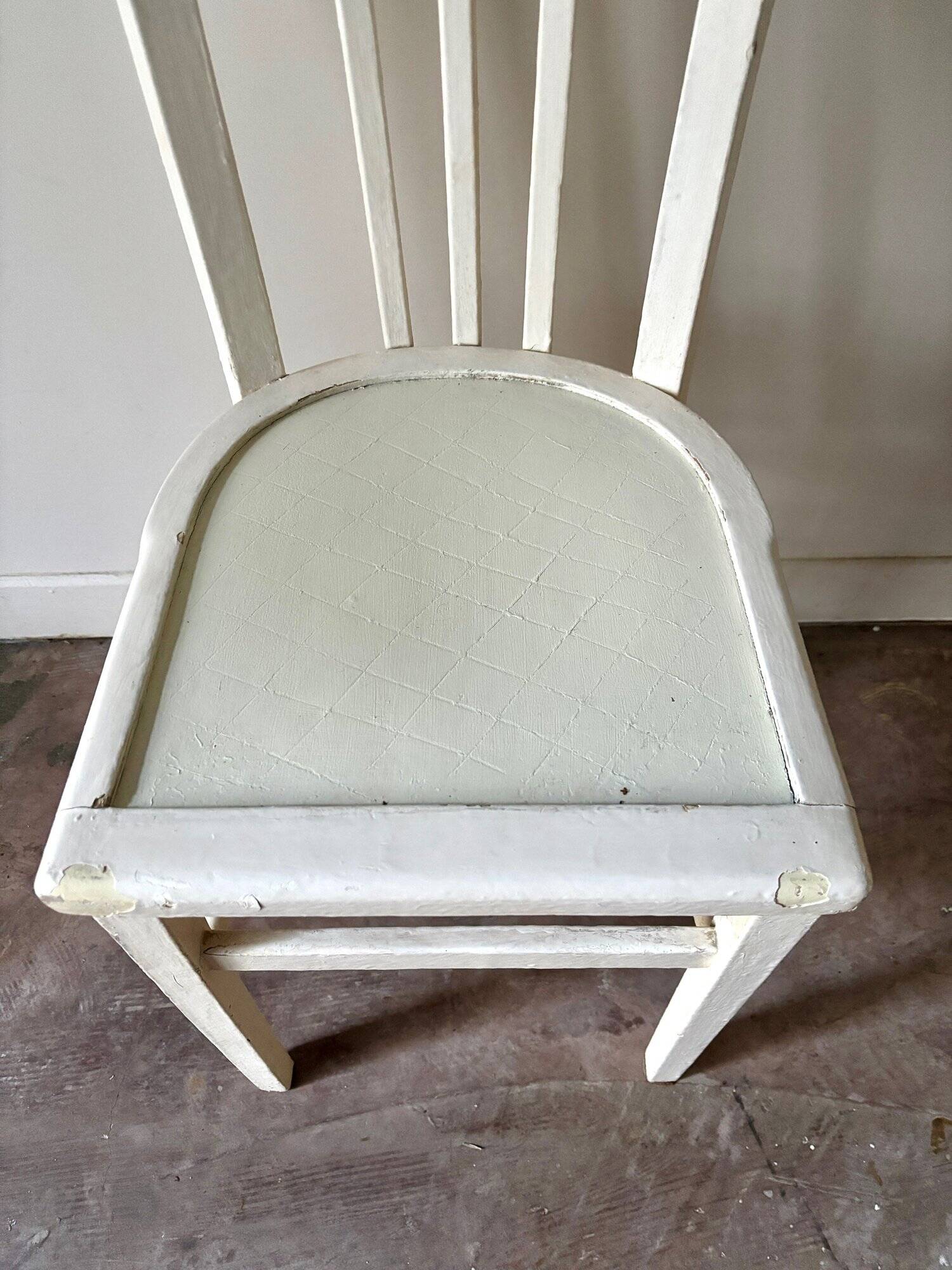 White wooden bistro chair