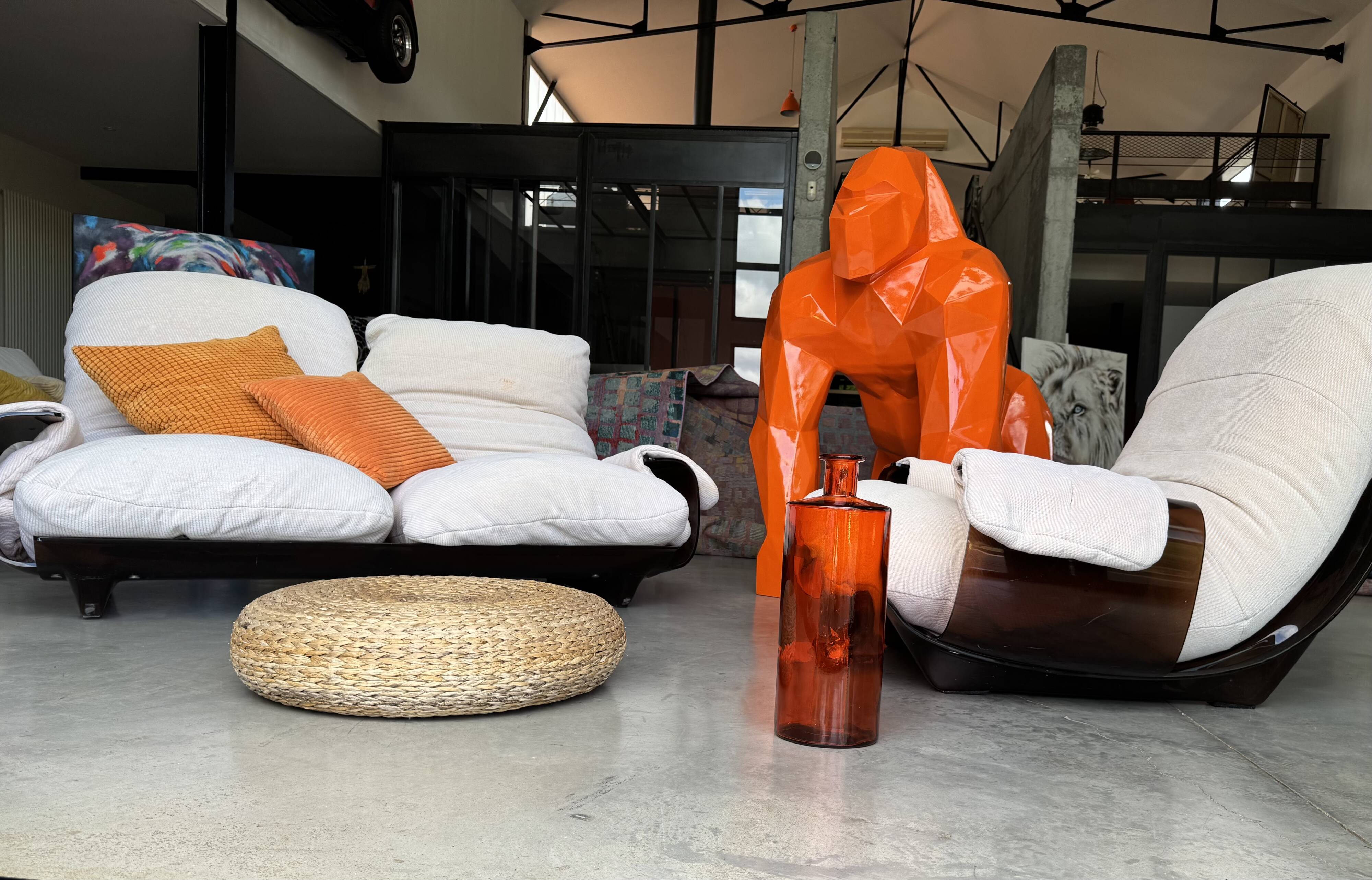 Marsala Ducaroy Ligne Roset sofa, armchair and ottoman