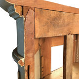 Old pharmacy furniture in grey lacquered oak, NINETEENTH