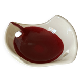 Ceramic empty pocket bowl signed Lude France 1960s