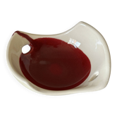 Ceramic empty pocket bowl signed Lude France 1960s