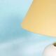 1970s bohemian bedside lamp, vintage in ceramic & brass