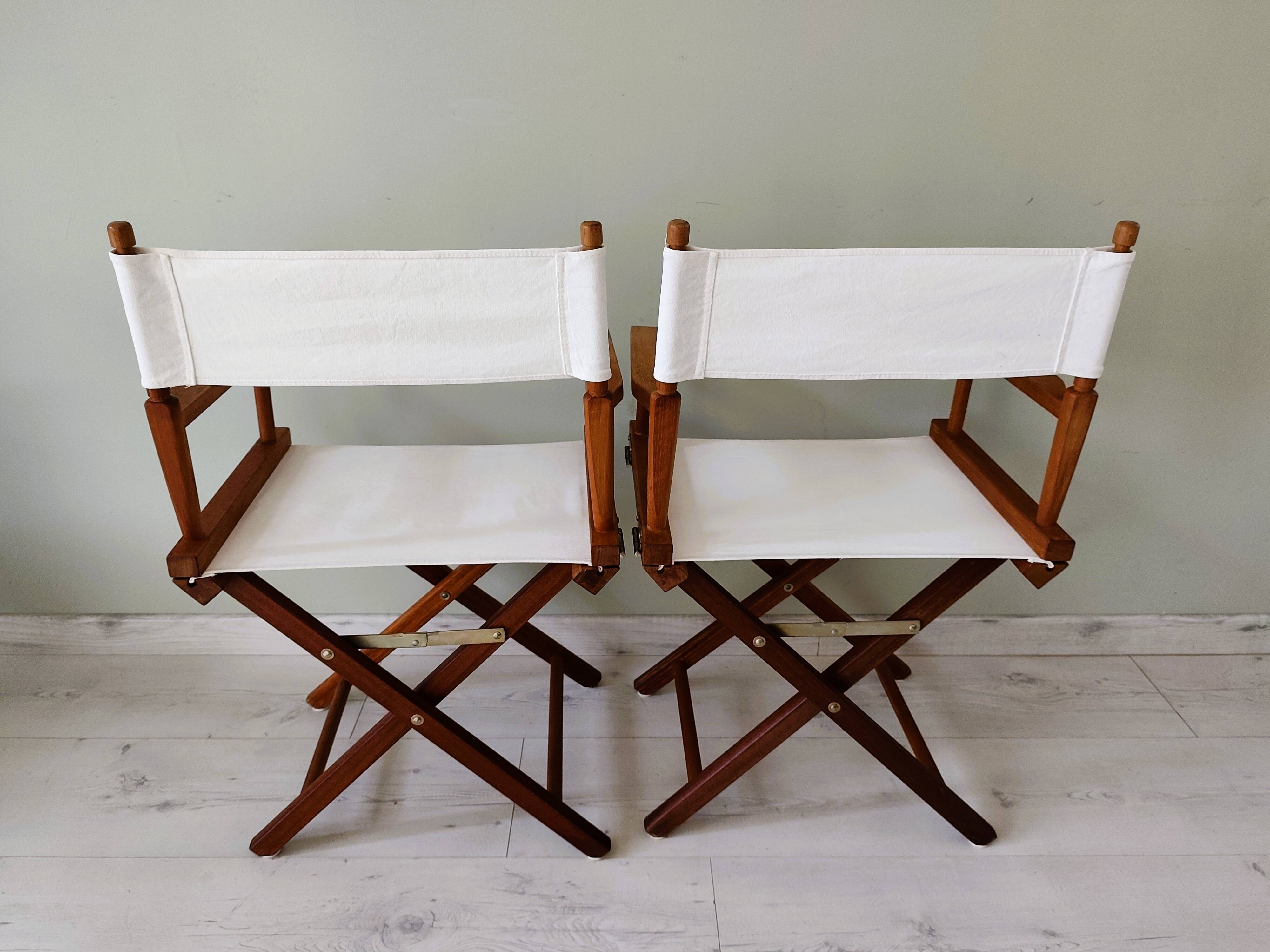 Fauteuils style "réalisateur" anciens