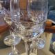 5 verres à vin en verre ciselé